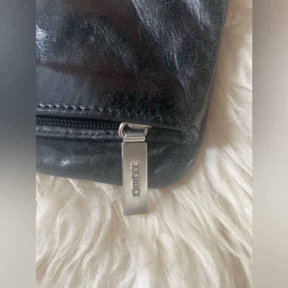 ✨Vintage✨ Hobo black leather clutch - Picture 2 of 5